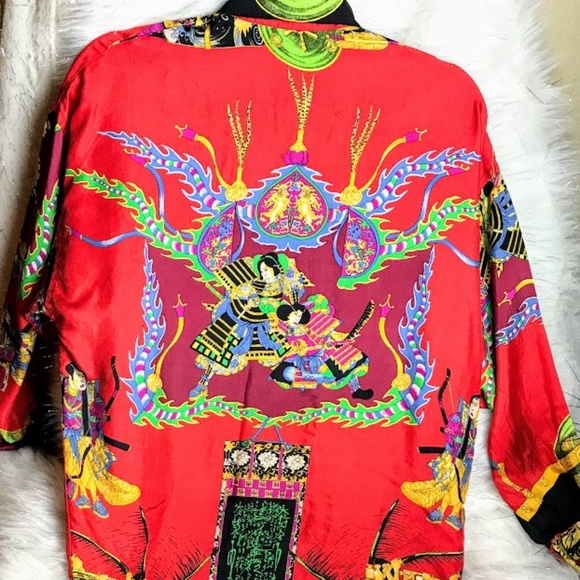 Authentic Versace Sport Warrior Silk Shirt SZ 42 - Picture 7 of 8